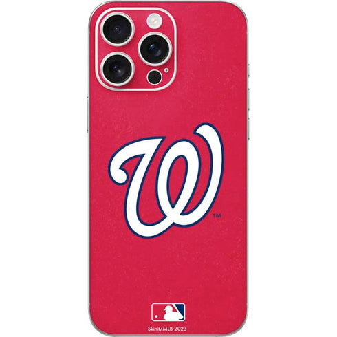 MLB Washington Nationals - Solid Distressed iPhone 16 Pro Max Skin
