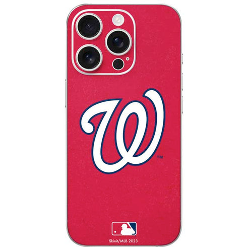 MLB Washington Nationals - Solid Distressed iPhone 16 Pro Skin