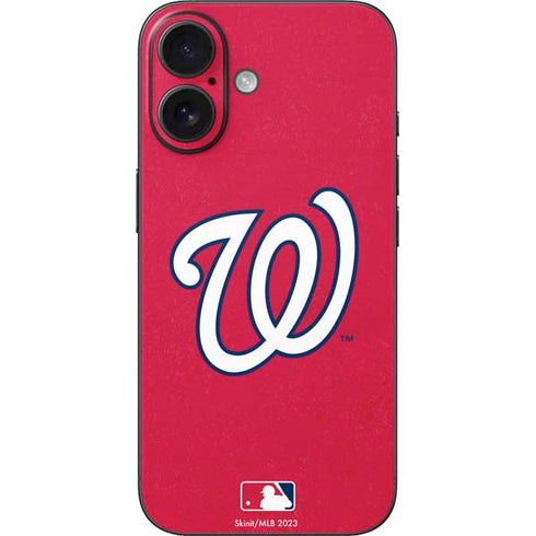MLB Washington Nationals - Solid Distressed iPhone 16 Skin