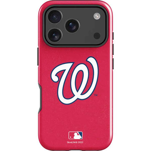MLB Washington Nationals - Solid Distressed iPhone 18 Pro Impact Case