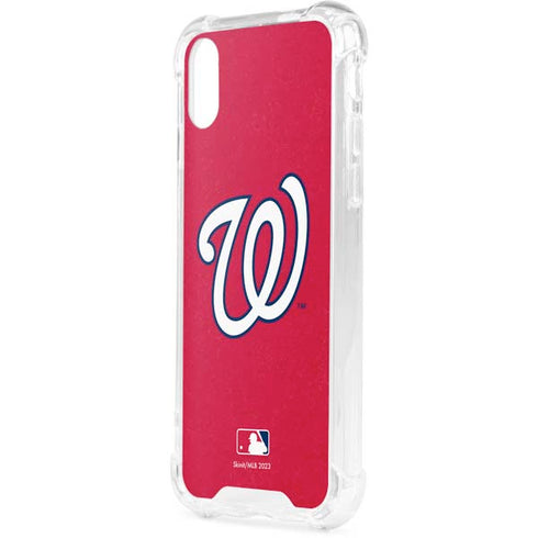 MLB Washington Nationals - Solid Distressed iPhone XS Clear Case
