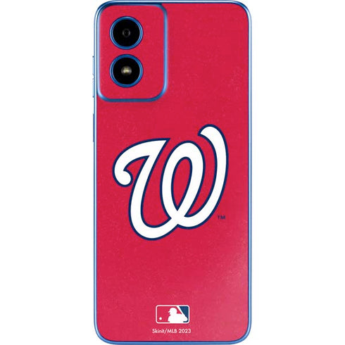 MLB Washington Nationals - Solid Distressed Moto G Play 4G (2024) Skin