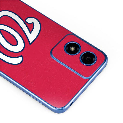 MLB Washington Nationals - Solid Distressed Moto G Play 4G (2024) Skin