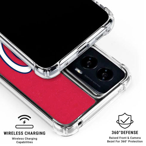MLB Washington Nationals - Solid Distressed Moto G Power 5G (2024) Clear Case