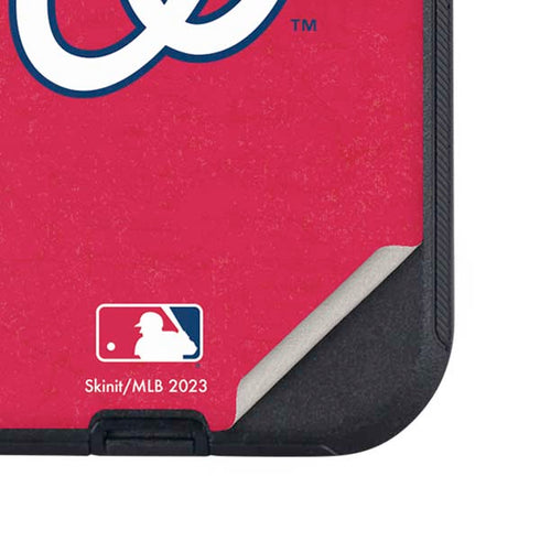 MLB Washington Nationals - Solid Distressed Otterbox Defender iPhone Skin