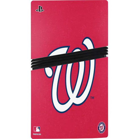 MLB Washington Nationals - Solid Distressed PS5 Pro Console Skin