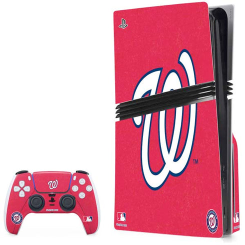 MLB Washington Nationals - Solid Distressed PlayStation PS5 Skins
