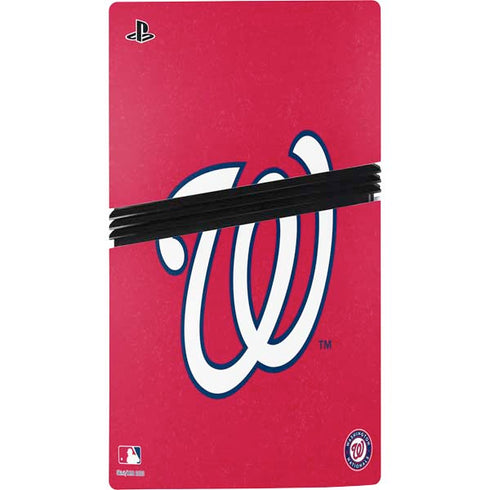 MLB Washington Nationals - Solid Distressed PS5 Pro Disk Console Skin
