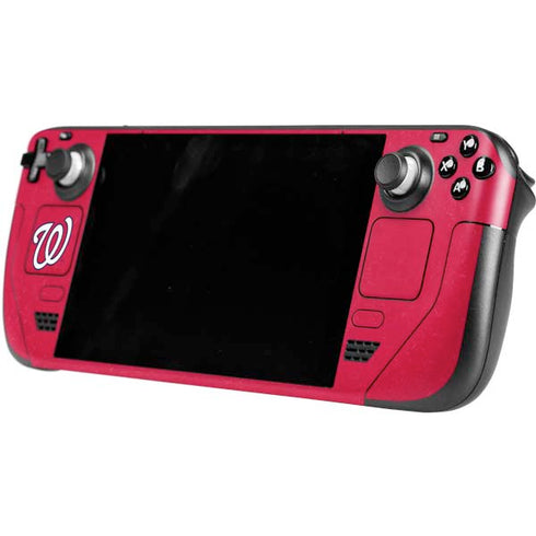 MLB Washington Nationals - Solid Distressed Steam Deck Handheld Gaming Computer OLED Skin