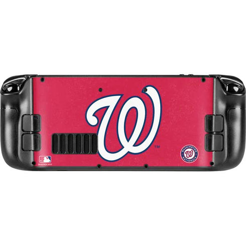 MLB Washington Nationals - Solid Distressed Steam Deck Handheld Gaming Computer OLED Skin