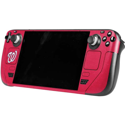 MLB Washington Nationals - Solid Distressed Steam Deck Handheld Gaming Computer Skin