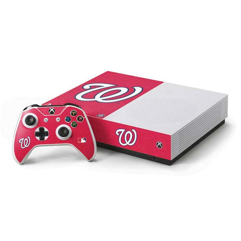 MLB Washington Nationals - Solid Distressed Xbox One S All-Digital Edition Bundle Skin
