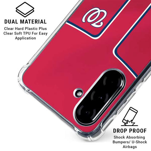 MLB Washington Nationals Alternate Jersey Galaxy A36 5G Clear Case