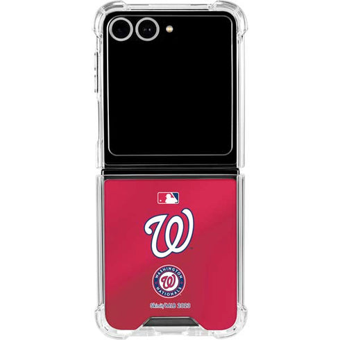 MLB Washington Nationals Alternate Jersey Galaxy Z Flip7 Clear Case