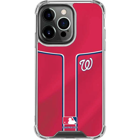 MLB Washington Nationals Alternate Jersey iPhone 16 Pro Max Clear Case