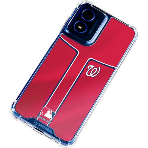 MLB Washington Nationals Alternate Jersey Moto G Play 4G (2024) Clear Case