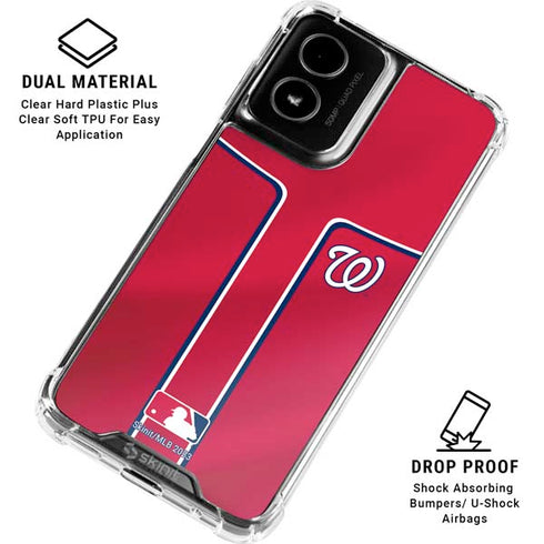MLB Washington Nationals Alternate Jersey Moto G Power 5G (2024) Clear Case