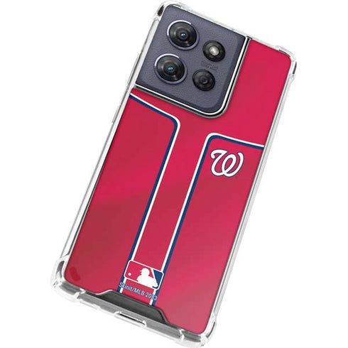 MLB Washington Nationals Alternate Jersey Moto G Power 5G (2025) Clear Case
