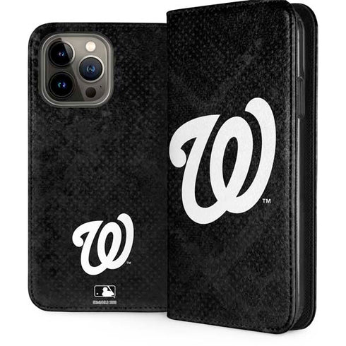 MLB Washington Nationals Dark Wash iPhone 15 Pro Max Folio Case
