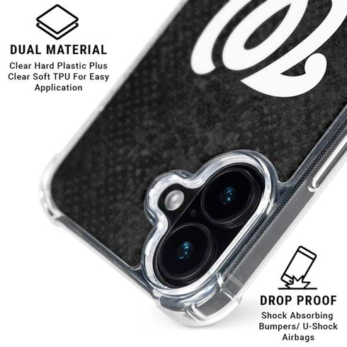 MLB Washington Nationals Dark Wash iPhone 16 Plus Clear Case