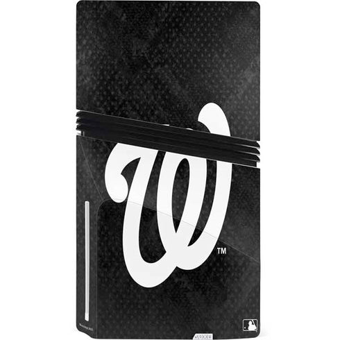 MLB Washington Nationals Dark Wash PS5 Pro Disk Console Skin