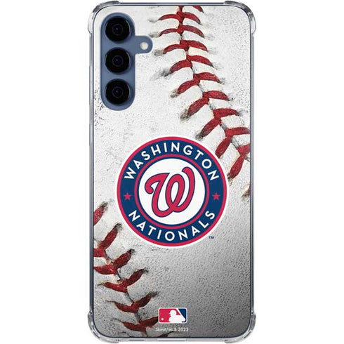 MLB Washington Nationals Game Ball Galaxy A55 5G Clear Case