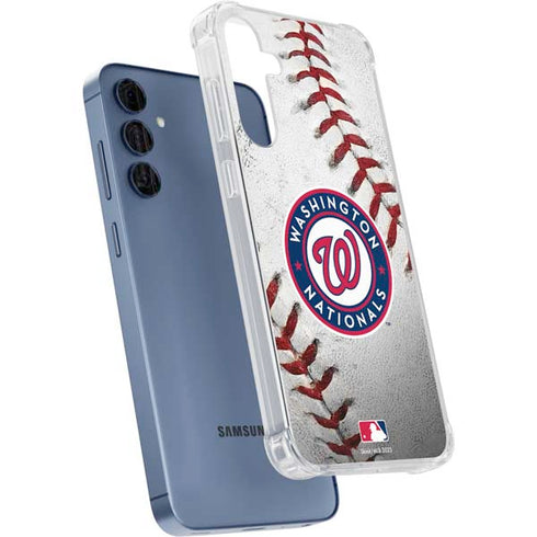 MLB Washington Nationals Game Ball Galaxy A55 5G Clear Case