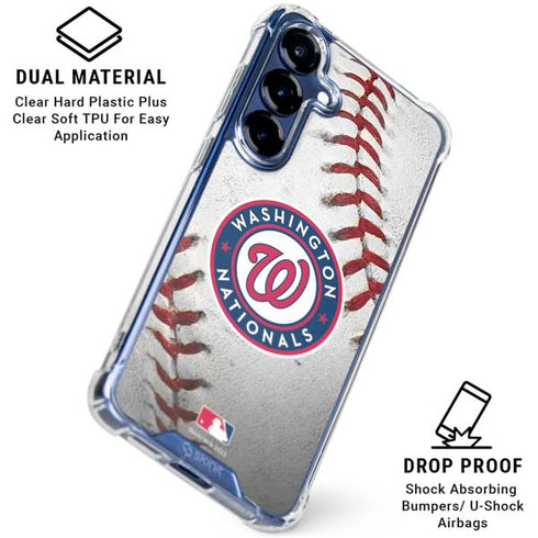 MLB Washington Nationals Game Ball Galaxy S25 Plus Clear Case