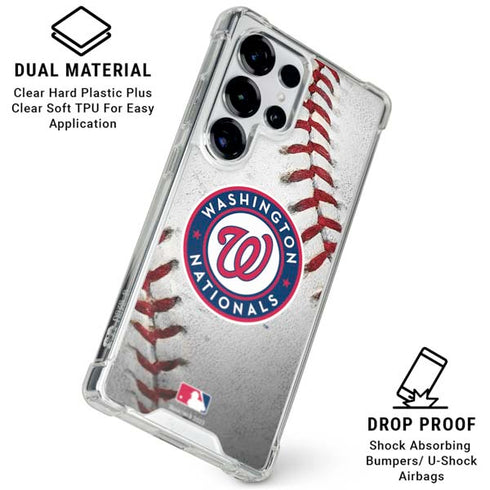 MLB Washington Nationals Game Ball Galaxy S25 Ultra Clear Case