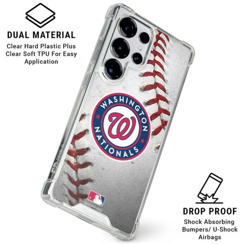 MLB Washington Nationals Game Ball Galaxy S26 Ultra Clear Case