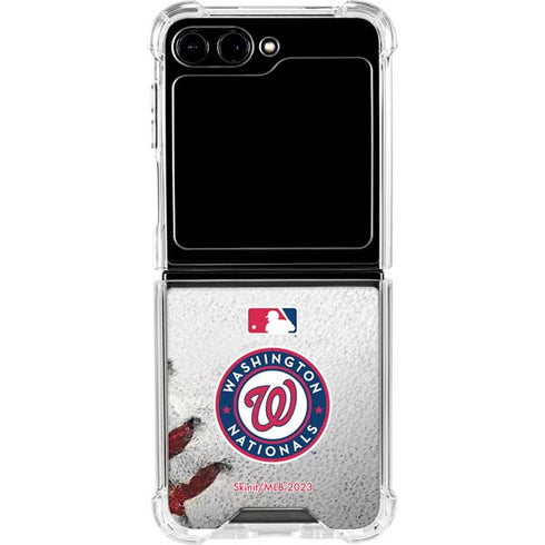 MLB Washington Nationals Game Ball Galaxy Z Flip6 Clear Case