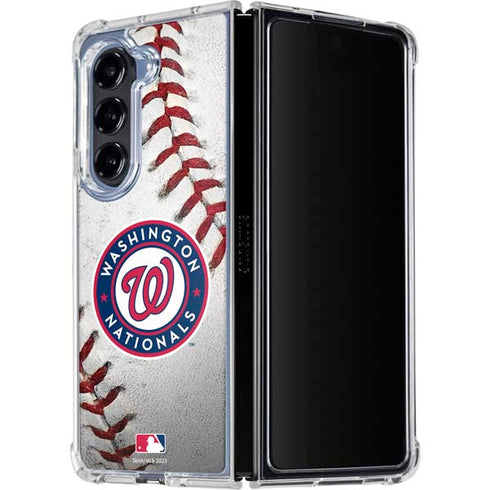 MLB Washington Nationals Game Ball Galaxy Z Fold5 5G Clear Case