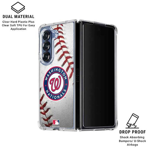 MLB Washington Nationals Game Ball Galaxy Z Fold6 Clear Case