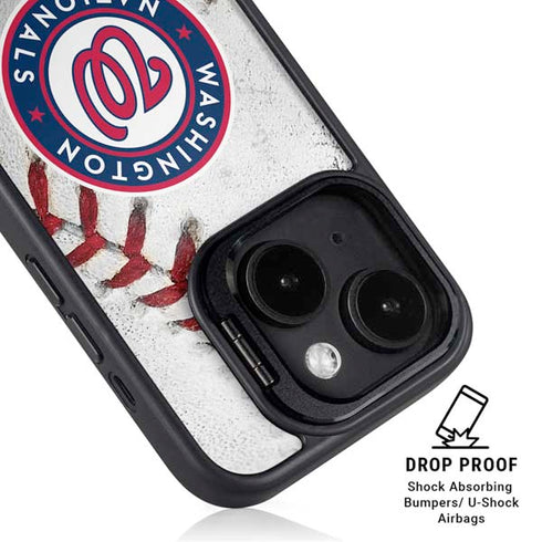 MLB Washington Nationals Game Ball iPhone 15 Plus Kickstand Case