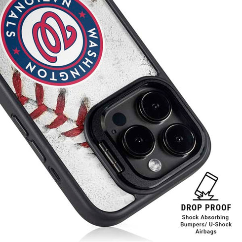MLB Washington Nationals Game Ball iPhone 16 Pro Kickstand Case