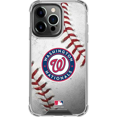 MLB Washington Nationals Game Ball iPhone 16 Pro Max Clear Case