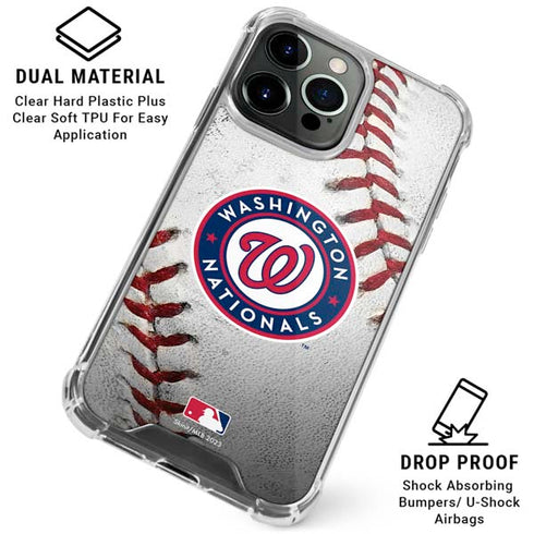 MLB Washington Nationals Game Ball iPhone 16 Pro Max Clear Case