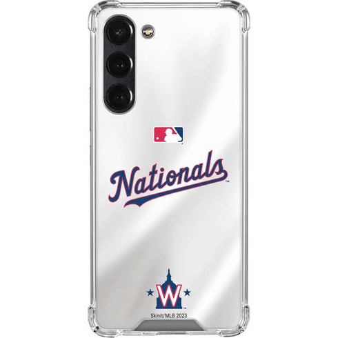 MLB Washington Nationals Home Jersey Galaxy S24 FE Clear Case