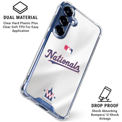 MLB Washington Nationals Home Jersey Galaxy S25 Clear Case