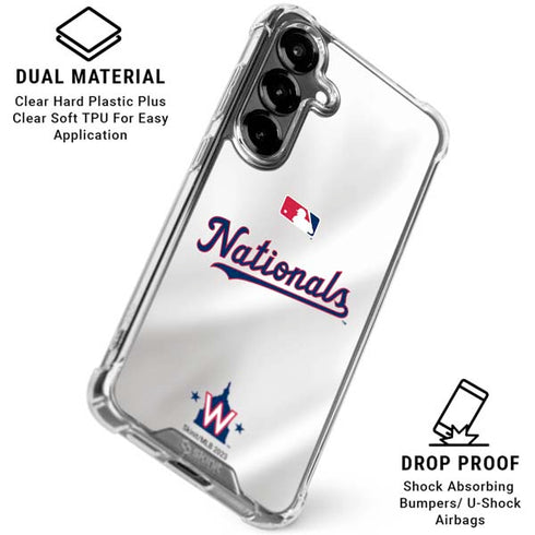 MLB Washington Nationals Home Jersey Galaxy S26 Clear Case