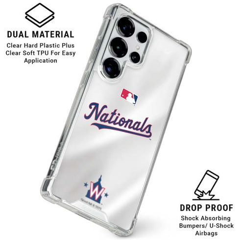 MLB Washington Nationals Home Jersey Galaxy S26 Ultra Clear Case