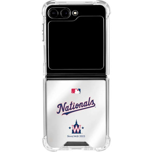 MLB Washington Nationals Home Jersey Galaxy Z Flip6 Clear Case
