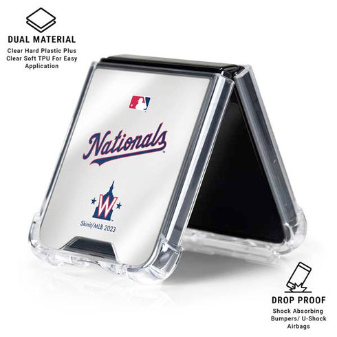 MLB Washington Nationals Home Jersey Galaxy Z Flip6 Clear Case