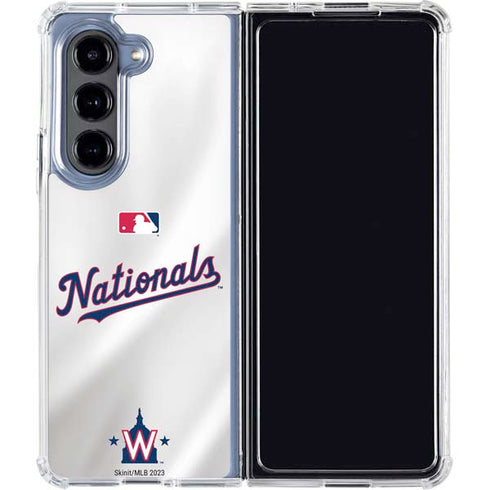 MLB Washington Nationals Home Jersey Galaxy Z Fold5 5G Clear Case