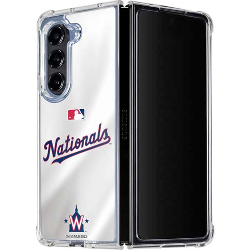 MLB Washington Nationals Home Jersey Galaxy Z Fold5 5G Clear Case