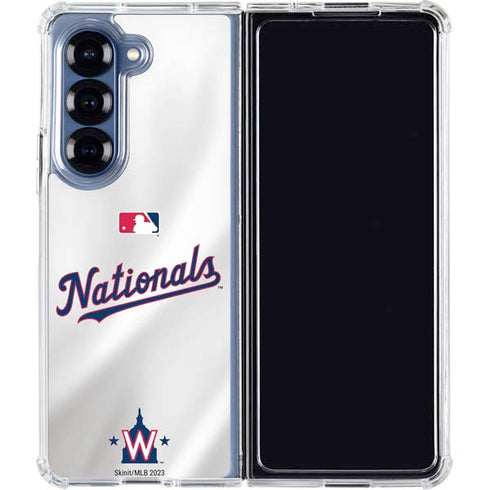 MLB Washington Nationals Home Jersey Galaxy Z Fold6 Clear Case