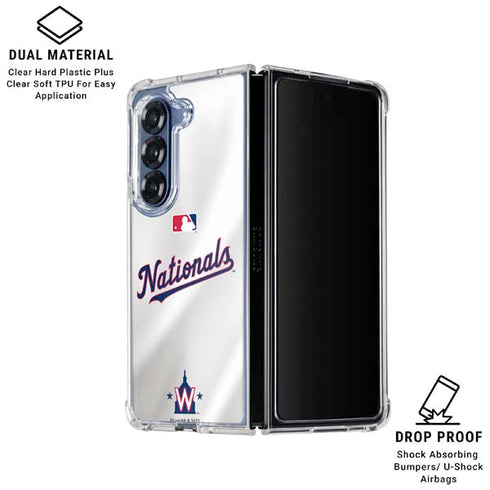 MLB Washington Nationals Home Jersey Galaxy Z Fold6 Clear Case