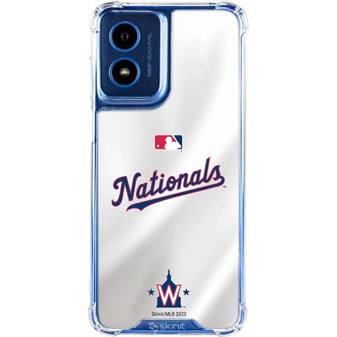 MLB Washington Nationals Home Jersey Moto G Play 4G (2024) Clear Case