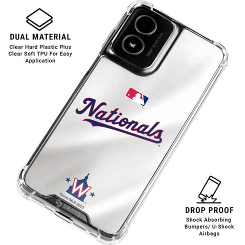 MLB Washington Nationals Home Jersey Moto G Power 5G (2024) Clear Case