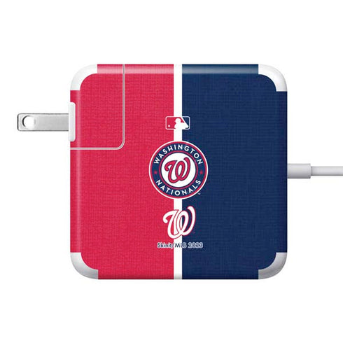 MLB Washington Nationals Split 85W Power Adapter (15 and 17 inch MacBook Pro Charger) Skin